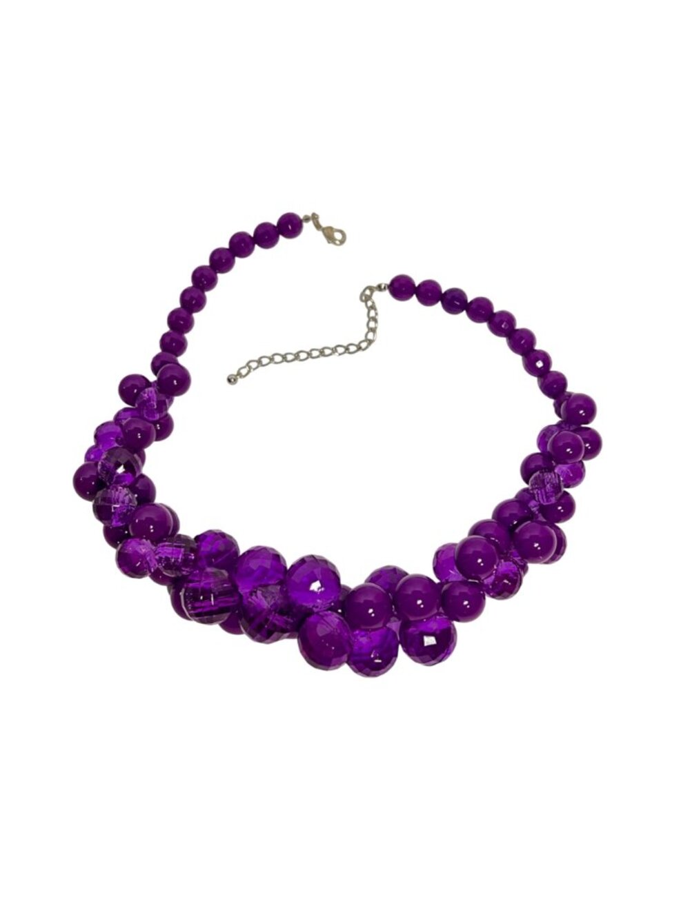 Purple Bauble Statement Necklace (6330) - Picture 5 of 5